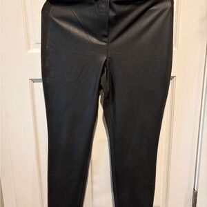 Chico's Charcoal Grey Pleather Women's leggings - size 1